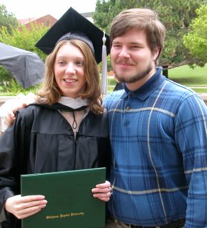Steven and Louise at her college graduation - 24 May 2003