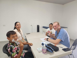 Josh in clinic